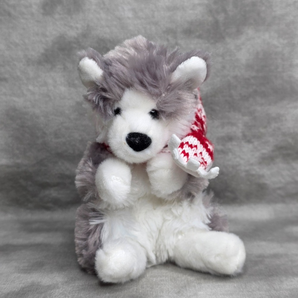 Douglas "Holiday Handful" Baby Husky Plush Stuffed Animal Plushie Toy 6.5"